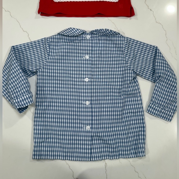 Little English Blue and White Gingham Button Down Shirt - Picture 2 of 2